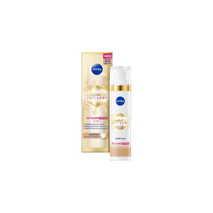 Nivea Luminous630® CC cream against discoloration