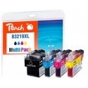 Peach PI500-245 струйный картридж 4 шт Черный, Голубой, Пурпурный, Желтый