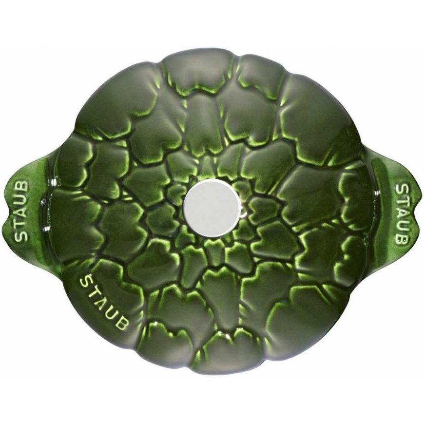 Staub apvalus artišokinis ketaus puodas - 3 ltr, žalias – 4
