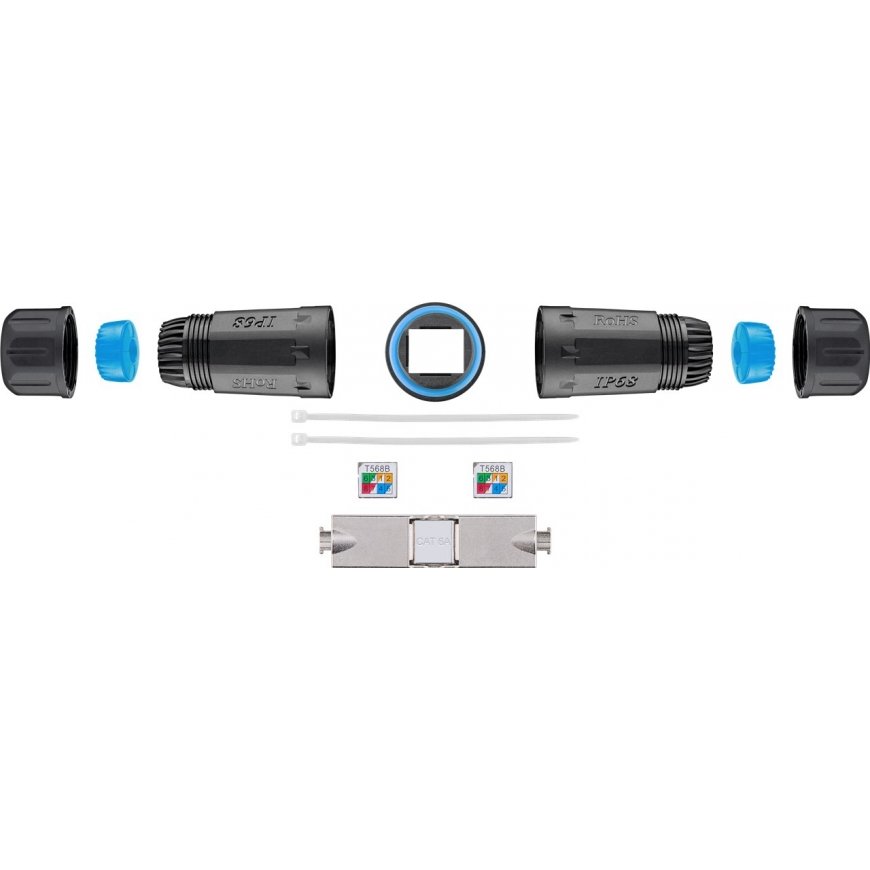 Goobay 44414 juhtmepistmik IDC Must, Sinine – 4