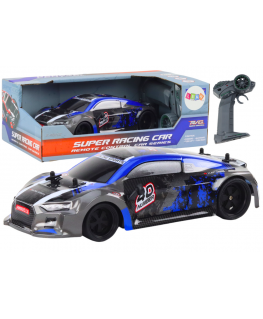 Lean Toys RC Remote Control Car 1:18 Rubber Wheels Drift Blue