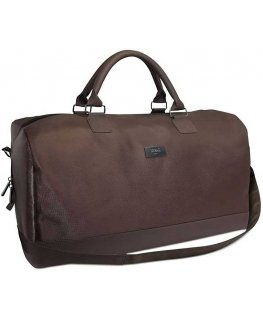 Hugo Boss, Duffle, Synthetic Leather, Handbag, Weekend Bag, Dark Brown, 50 x 18 x 31 cm