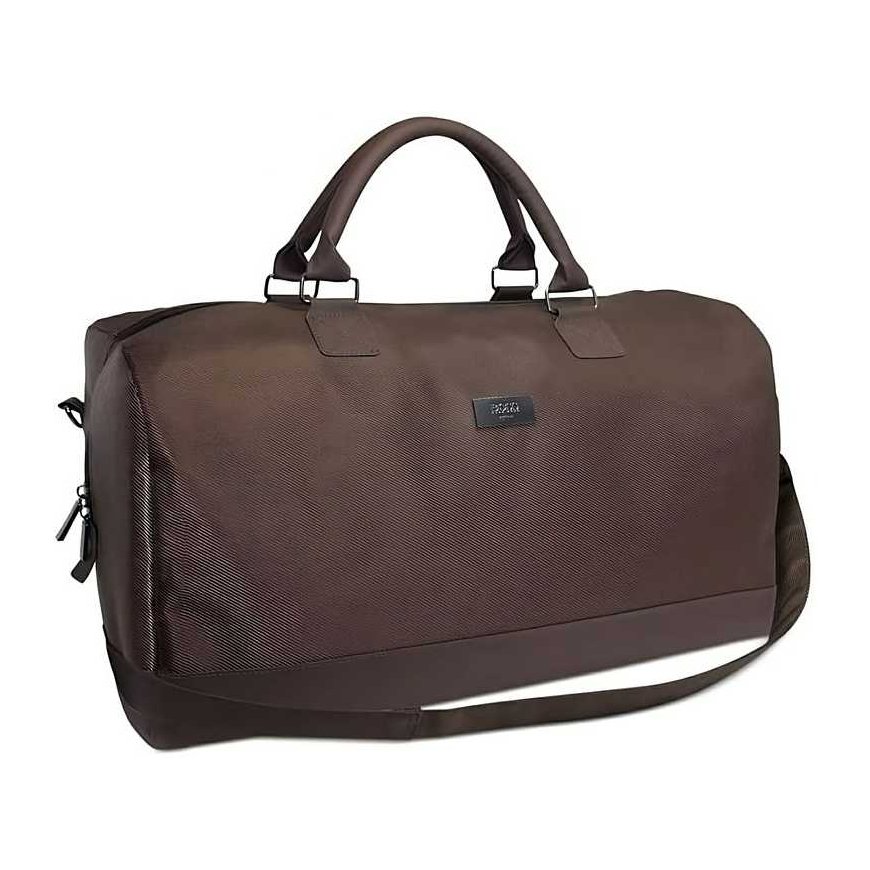 Hugo Boss, Duffle, Synthetic Leather, Handbag, Weekend Bag, Dark Brown, 50 x 18 x 31 cm