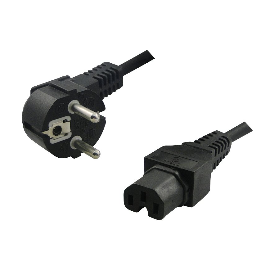 LogiLink CP105 кабель питания Черный 2 m Разъем C13 Разъем C15