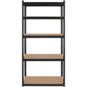 Metal warehouse shelf 180x90x40 black Rebel Metal warehouse shelf 180x90x40 black Rebel