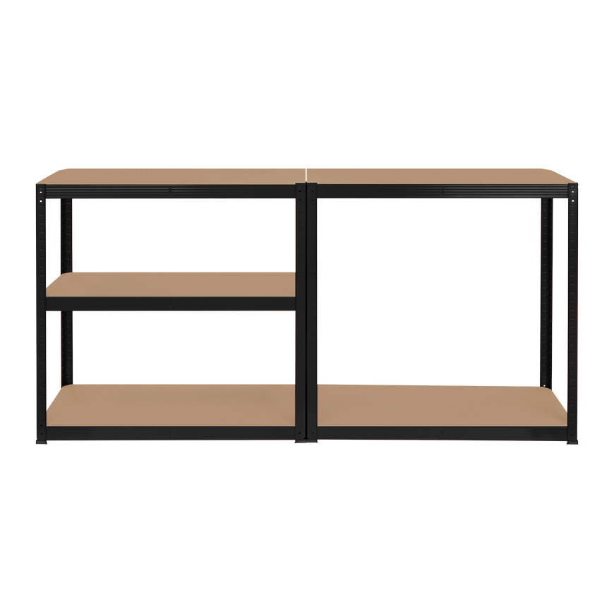 Metal warehouse shelf 180x90x40 black Rebel – 4