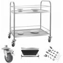 Stainless Steel Waiter Trolley with Rails - 2 Shelves Royal Catering