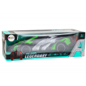 Lean Toys Sports Car Remote Controlled RC 1:10 25km/h Lights Žalias Lean Toys Sports Car Remote Controlled RC 1:10 25km/h Lights Žalias