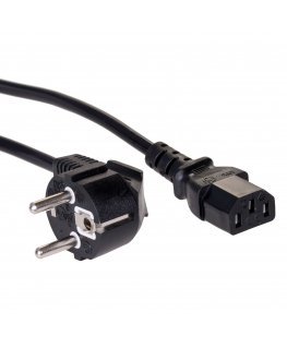 Akyga AK-PC-01C Hohe qualität stromkabel, 1,8m für PC, Drucker, Bildschirme schwarz Black 1.5 m CEE7/7 IEC C13