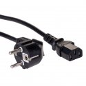 Akyga AK-PC-01C Hohe qualität stromkabel, 1,8m für PC, Drucker, Bildschirme schwarz Melns 1,5 m CEE7