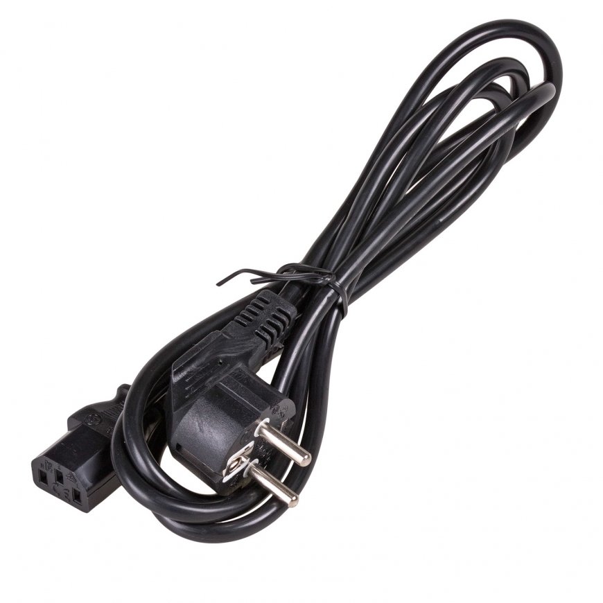 Akyga AK-PC-01C Hohe qualität stromkabel, 1,8m für PC, Drucker, Bildschirme schwarz musta 1,5 m CEE7 – 2