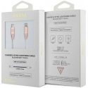 Guess GUCLLALRGDP cable USB-C - Lightning 1.5m Fast Charging pink Ebossed Logo Guess GUCLLALRGDP cable USB-C - Lightning 1.5m Fast Charging pink Ebossed Logo