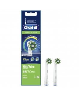 Oral-B CrossAction Clean Maximiser Brush Heads 2 vnt Balta
