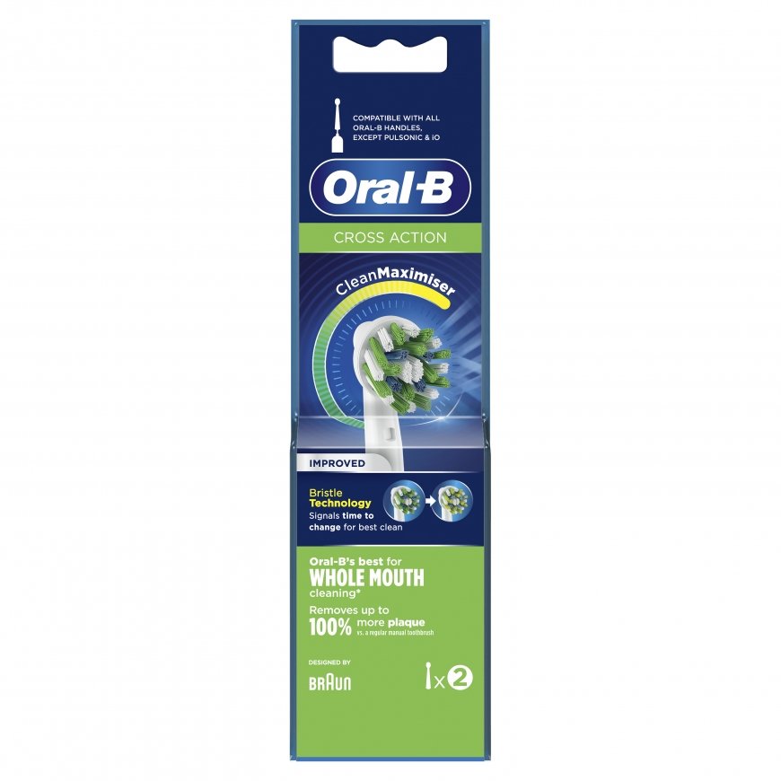 Oral-B CrossAction Clean Maximiser Brush Heads 2 tk Valge – 2