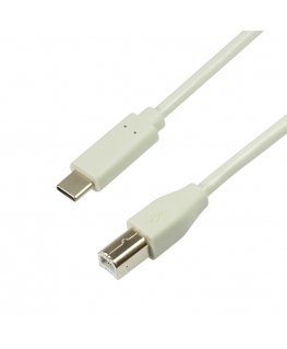 LogiLink CU0160 USB-kaapeli 1 m USB 2.0 USB C USB B Valkoinen