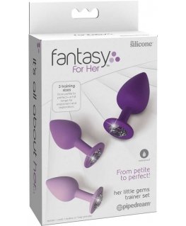 Pipedream Fantasy For Her Set wtyczek analnych korki with brylantami plug