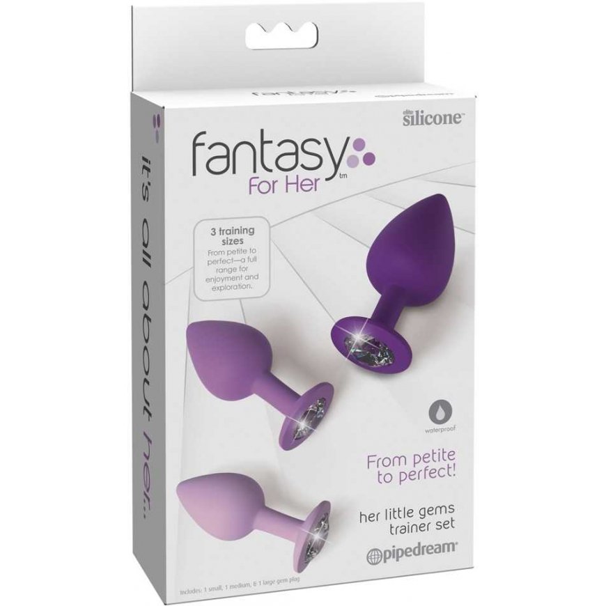 Pipedream Fantasy For Her Set wtyczek analnych korki with brylantami plug