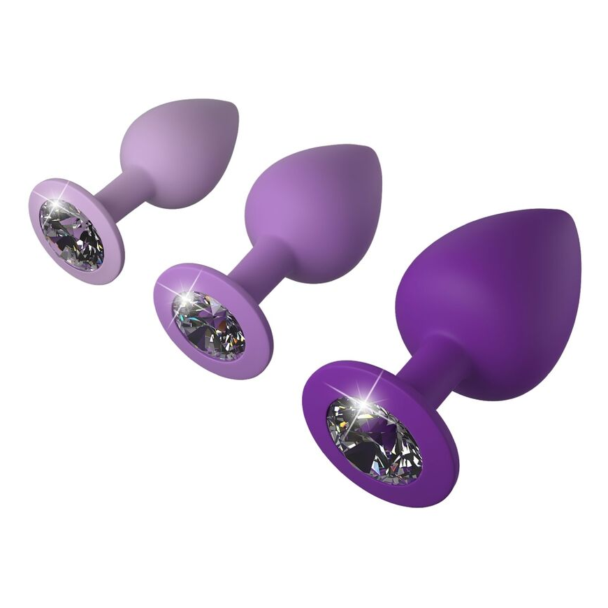 Pipedream Fantasy For Her Set wtyczek analnych korki with brylantami plug – 4