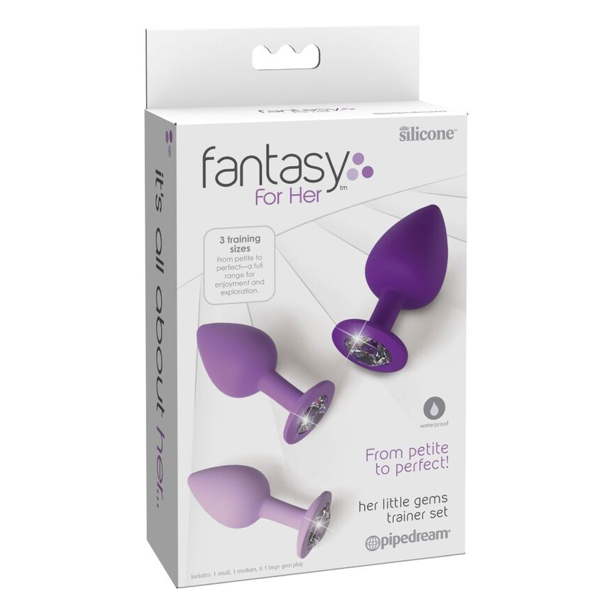 Pipedream Fantasy For Her Set wtyczek analnych korki with brylantami plug – 5