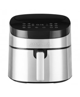Gastroback Design Air Pro XXL Single 6.5 L Stand-alone 1600 W Hot air fryer Black, Stainless steel