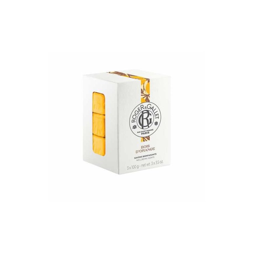 Roger & Gallet Bois D'Orange Wellbeing Soaps Set, 3 x 100 g – 3