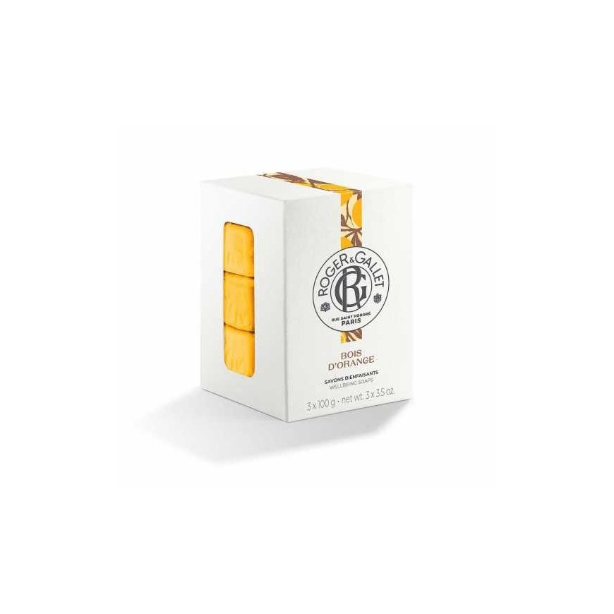 Roger & Gallet Bois D'Orange Wellbeing Soaps Set, 3 x 100 g – 5