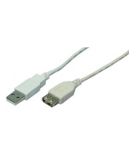 LogiLink 3m USB 2.0 USB-kaapeli USB A Harmaa