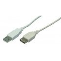 LogiLink 3m USB 2.0 USB kabelis USB A Pilka
