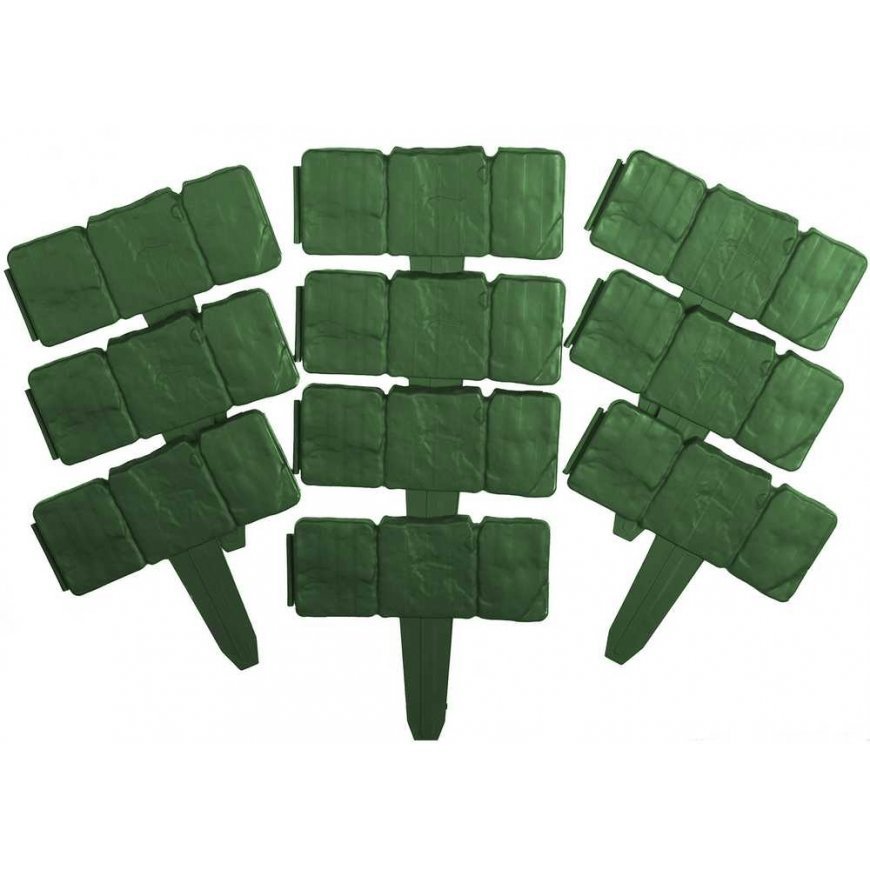 Gsg24 Palisade lawn edging imitation stone STONE 2.5 m - green – 5