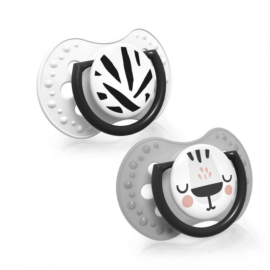 LOVI silicone dynamic pacifiers SALT&PEPPER, 0-3 months, 2 pcs., 22/877 – 4