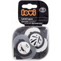 LOVI silicone dynamic pacifiers SALT&PEPPER, 0-3 months, 2 pcs., 22/877