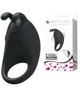 LYBAILE Pretty Love Rabbit vibrator ring Black