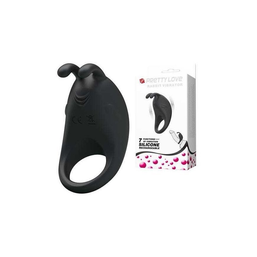 LYBAILE Pretty Love Rabbit vibrator ring Juodas
