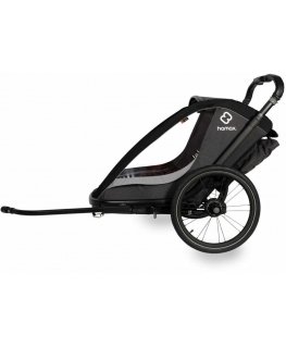 Hamax Cocoon One - single seater 2in1 bicycle trailer, trailer and stroller | Grey/black