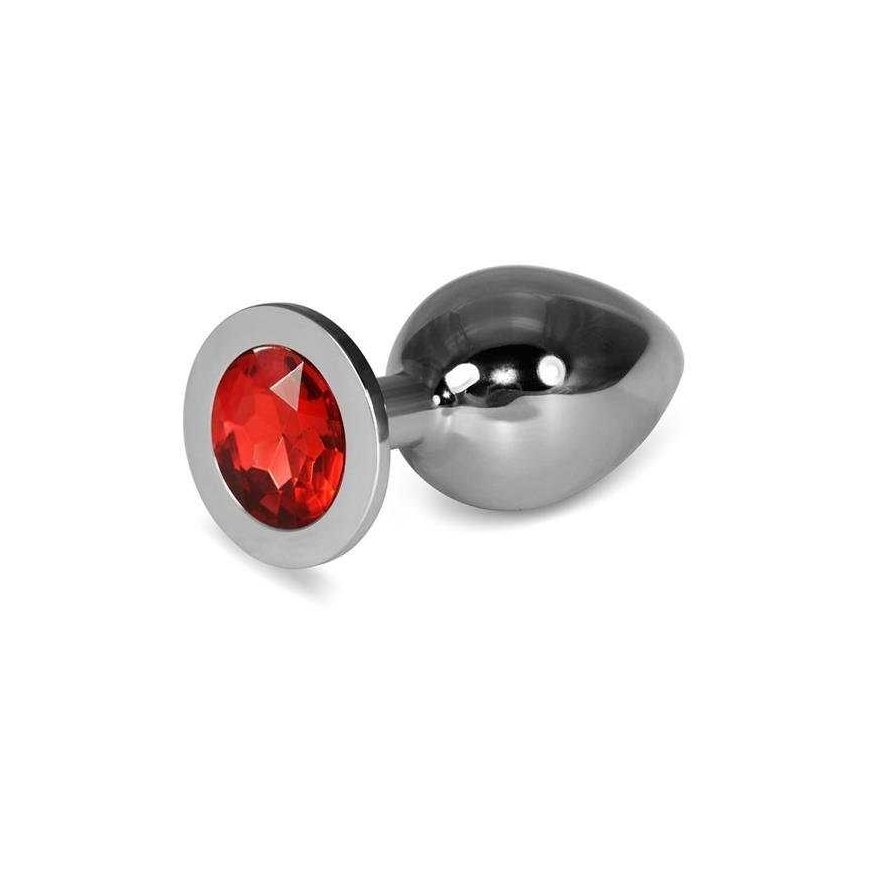 LOVETOY Large Sidabrinis Plug Raudona