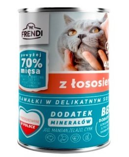 FRENDI ar laša gabaliņiem maigā mērcē - mitrā kaķu barība - 400g