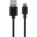 Goobay 59122 USB kabelis 2 m USB 2.0 USB A USB C Juoda Goobay 59122 USB kabelis 2 m USB 2.0 USB A USB C Juoda