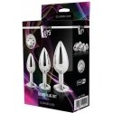 Dream Toys Gleaming Love Sidabrinis Plug Set korek analny 3 vnt.. Dream Toys Gleaming Love Sidabrinis Plug Set korek analny 3 vnt..
