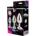 Dream Toys Gleaming Love Sidabrinis Plug Set korek analny 3 vnt.. Dream Toys Gleaming Love Sidabrinis Plug Set korek analny 3 vnt..