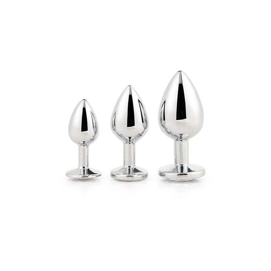 Dream Toys Gleaming Love Sidabrinis Plug Set korek analny 3 vnt.. – 4
