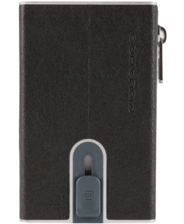 Piquadro, Piquadro, Leather, Card Holder, Square Sliding System, PP5585B3R, Juodas, For Men