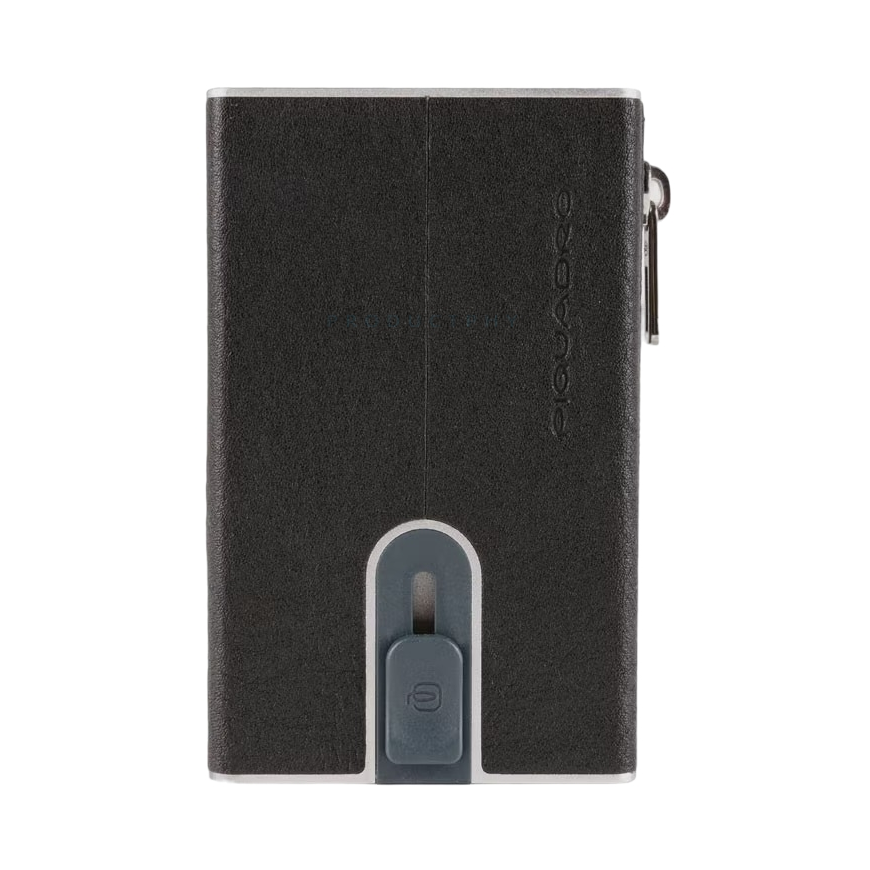 Piquadro, Piquadro, Leather, Card Holder, Square Sliding System, PP5585B3R, Black, For Men