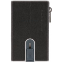 Piquadro, Piquadro, Leather, Card Holder, Square Sliding System, PP5585B3R, Black, For Men Piquadro, Piquadro, Leather, Card Holder, Square Sliding System, PP5585B3R, Black, For Men