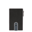 Piquadro, Piquadro, Leather, Card Holder, Square Sliding System, PP5585B3R, Black, For Men Piquadro, Piquadro, Leather, Card Holder, Square Sliding System, PP5585B3R, Black, For Men