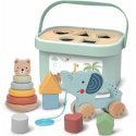 WOOPIE Žalias Pudełko Sorter Box 3w1 Klocki Piramidka Słonik