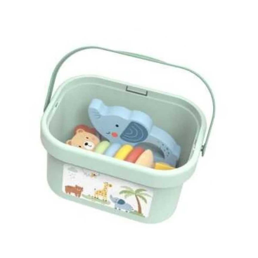 WOOPIE Žalias Pudełko Sorter Box 3w1 Klocki Piramidka Słonik – 3