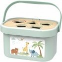WOOPIE Žalias Pudełko Sorter Box 3w1 Klocki Piramidka Słonik
