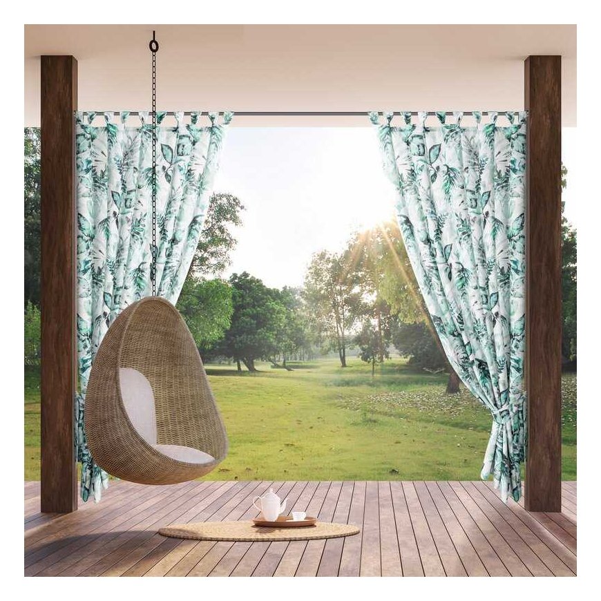 Eurofirany Euro curtains ZAS/GARDEN2/B+ZI 155X260 SZEL/VELCRO