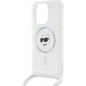 Dėklas Karl Lagerfeld KLHMP15XHCCHNT iPhone 15 Pro Max 6.7" hardcase transparent IML Choupette Head & Cord Magsafe