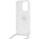 Case Karl Lagerfeld KLHMP15XHCCHNT iPhone 15 Pro Max 6.7" hardcase transparent IML Choupette Head & Cord Magsafe
